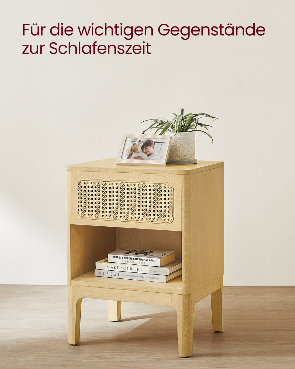 Bedside Table - Modern - Med låda och öppet fack