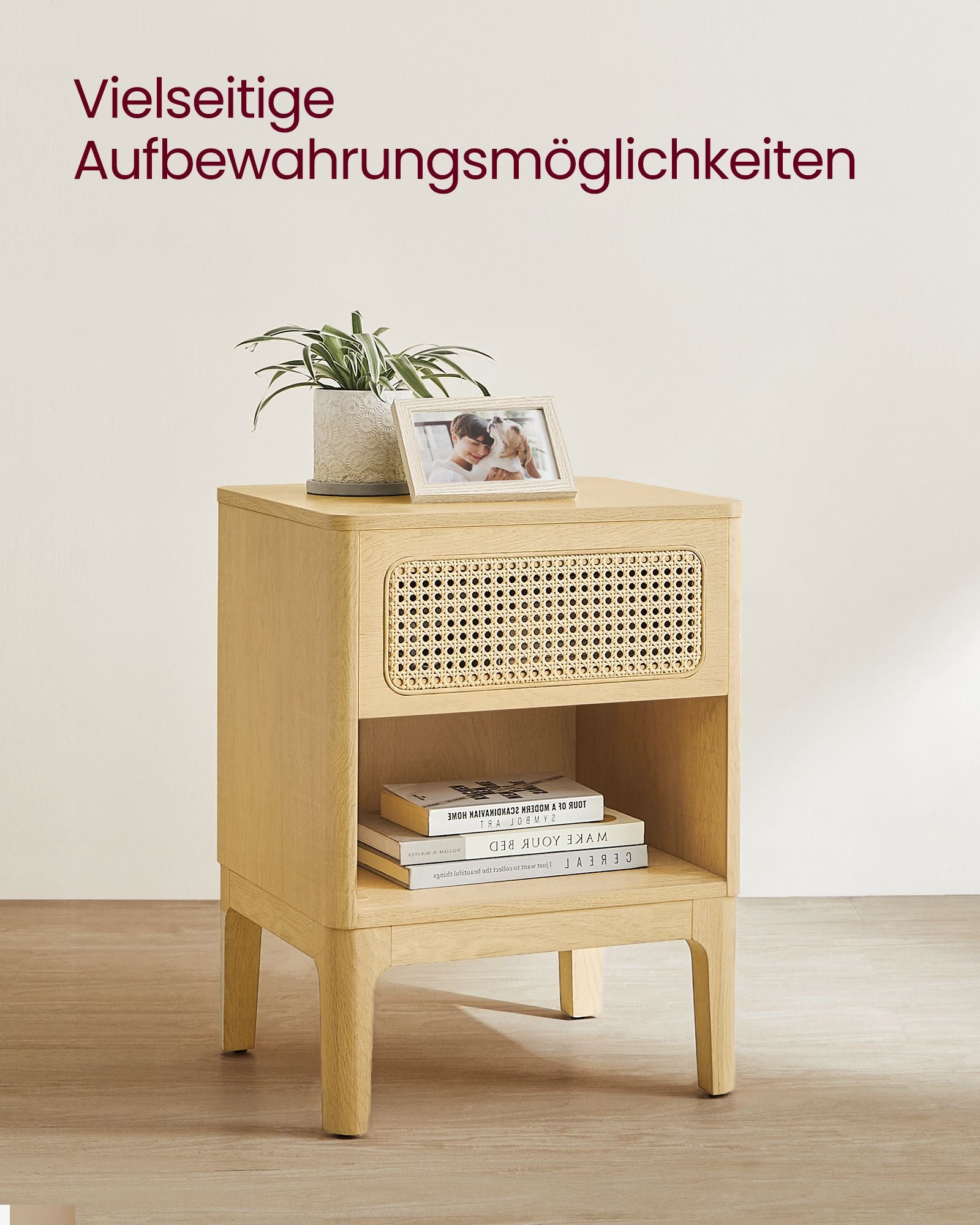 Bedside Table - Modern - Med låda och öppet fack