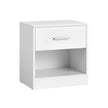 Sängbord med låda – Modern Design – Klassisk Vit