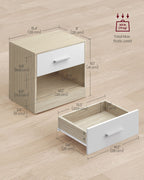 Sängbordet med låda - Modernt sidobord för sovrum eller vardagsrum (2)