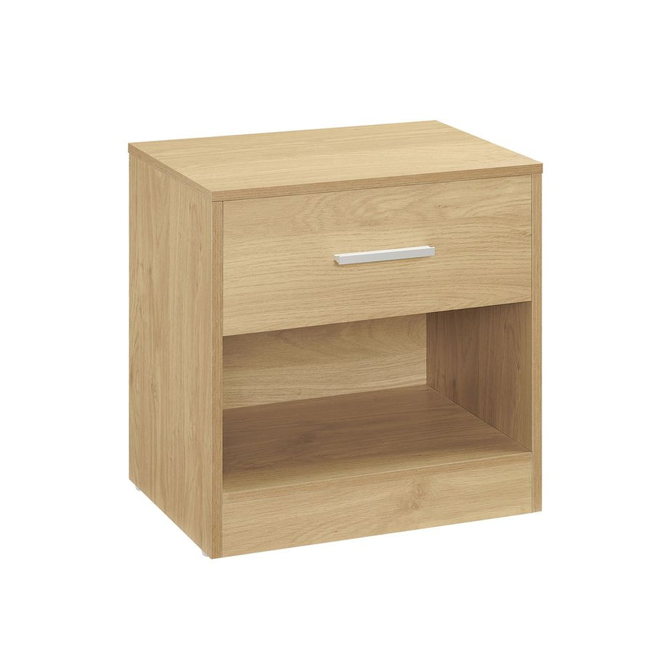 Sängbord med låda – Modern Design – Klassisk Vit