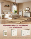 Nachtkastje - Met Stopcontact en USB - 2 Schuifladen - Wit en bruin - 40 x 30 x 59 cm