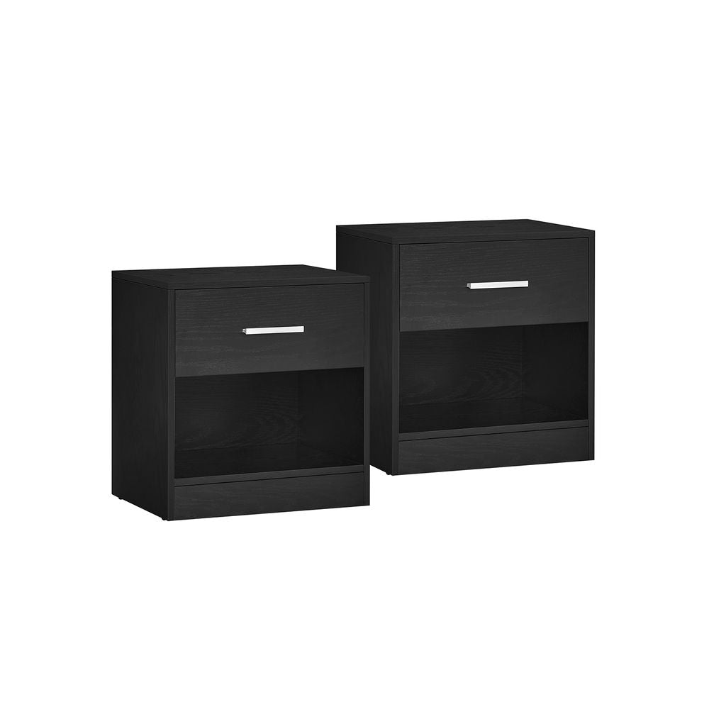Sängbordsset om 2 – klassisk design – naturbeige-vit