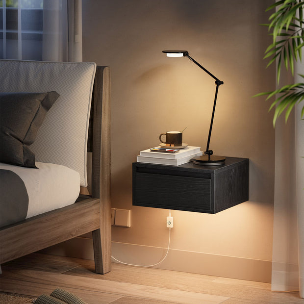 Hängande vägghylla Set om 2 – Robust och platsbesparande – Svart