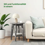 Sidobord, soffbord, ett litet rundbord