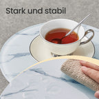Sidobord - runda - 2 nivåer - glasstopp och kort