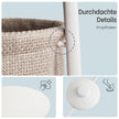 Nachtkastje met Staande Lamp - 3-in-1 met Ablage en Stoffen Mand - Wit - 45 cm