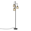 Staande lamp - 29 x 32 x 176,5 cm - 3 E27 fittingen - zwart - 4 kg