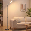 LED Vloerlamp - Dimbare Leeslamp - 360° Draaibaar - 170 cm - Matzwart