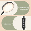 LED Vloerlamp - Dimbare Leeslamp - 360° Draaibaar - 170 cm - Matzwart