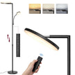 Vloerlamp - 25 x 25 x (148-176) cm - dimbare LED-uplighter - matzwart - 5,8 kg