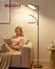 Vloerlamp - 25 x 25 x (148-176) cm - dimbare LED-uplighter - matzwart - 5,8 kg