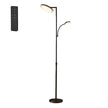 Vloerlamp - 25 x 25 x (148-176) cm - In hoogte verstelbaar - Met leeslampje en timer - Zwart - Maximaal gewicht 5,8 kg