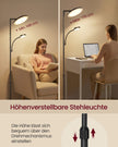 Vloerlamp - 25 x 25 x (148-176) cm - dimbare LED-uplighter - matzwart - 5,8 kg