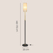 Staande Lamp – RGB LED – Dimbaar – In Hoogte Verstelbaar 148-178 cm – Zwart
