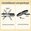 Vloerlamp - LED - Draaibare Kop - In Hoogte Verstelbaar - Zwart