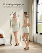 Pass Mirror 160 x 50 cm krökt bläck svart