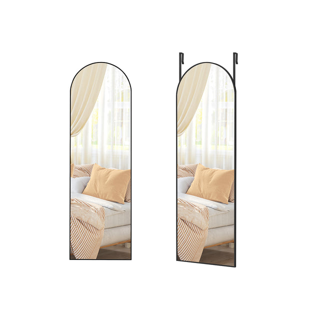 Hellängdsspegel – Böjd design – Bläcksvart