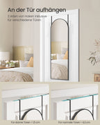 Pass Mirror 120 x 40 cm krökt bläck svart