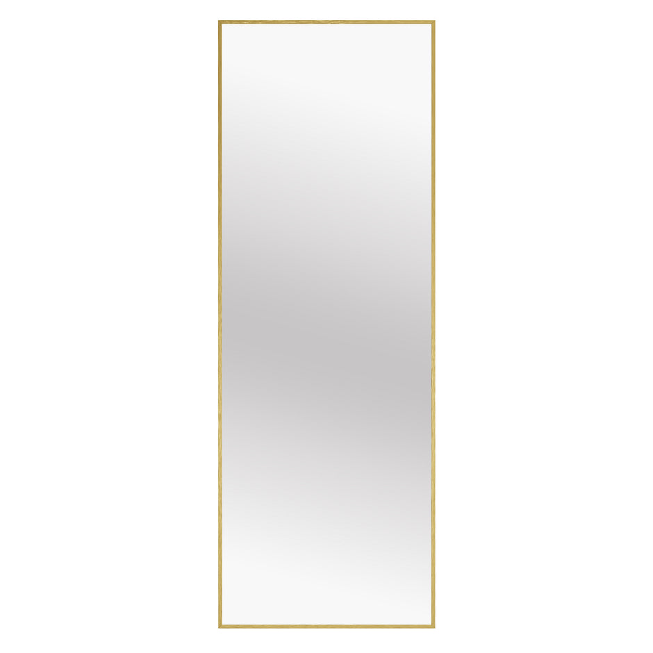 Staande spiegel - 160 x 50 cm - onbreekbaar - gouden aluminium frame - 6,9 kg