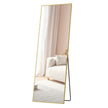 Staande spiegel - 160 x 50 cm - onbreekbaar - gouden aluminium frame - 6,9 kg