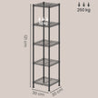 Opbergrek - Smal - Verstelbare Planken - 121 cm - Zwart
