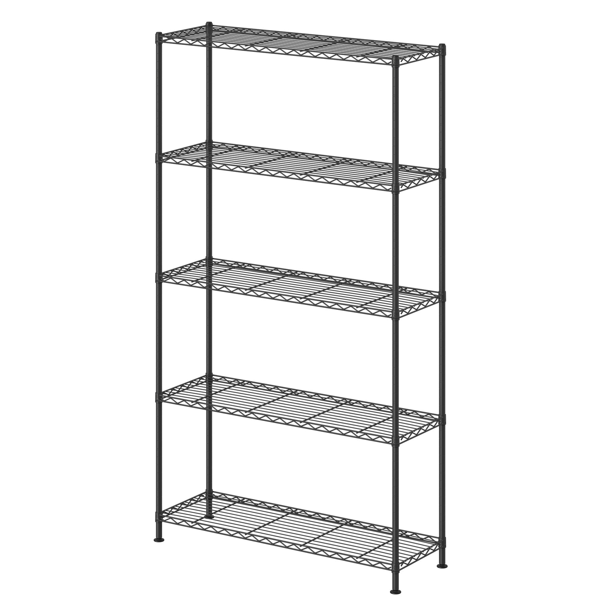 Opbergrek - Metaal - Verstelbare Planken - 5 Niveaus - Zwart