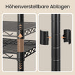 Opbergrek - Metaal - Verstelbare Planken - 5 Niveaus - Zwart