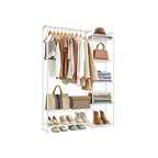 Klädställ med hyllor - 29 x 112 x 158,4 cm - Matt Black - rymlig