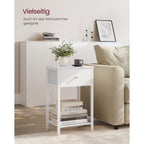 Sidobord - Uppsättning av 2 - med vita tyglådor