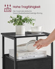 Nachtkastje - Set van 2 - 2 Stoffen Lades - 61 cm - Essenhoutzwart