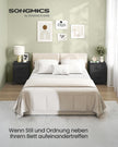 Sängbord 2 tyglådor - Bläcksvart - Ebenholtslook - Modern design