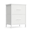 Sängbord 2 tyglådor - Bläcksvart - Ebenholtslook - Modern design