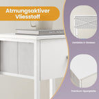 Sidobord, sängbord, med hylla och tyglådan