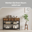 Consoletafel - 3 Stoffen Laden - 2 Gaasplanken - Bruin