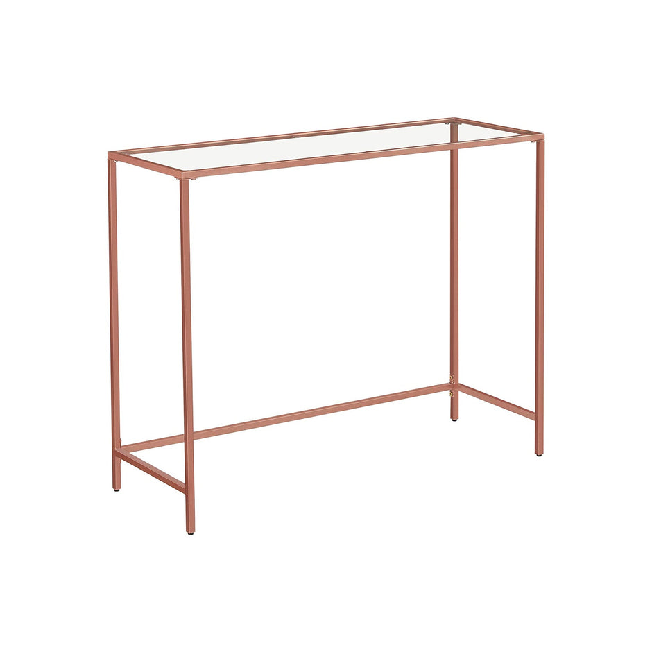 Konsolbord – Modern design – Glasskiva – Guld