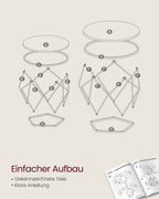 Vardagsrumsbord - Uppsättning av 2 - Modern - Leigrijs & Ink -zwart