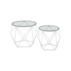 Vardagsrumsbord - Uppsättning av 2 - Modern - Leigrijs & Ink -zwart