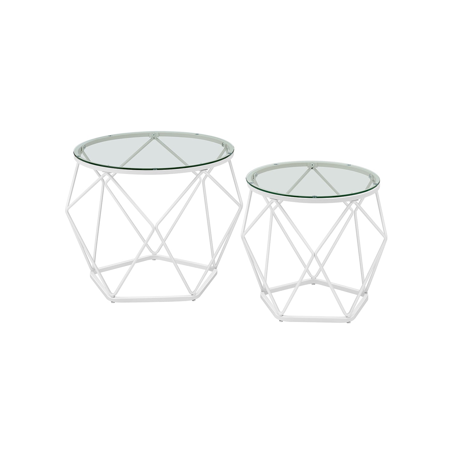 Vardagsrumsbord - Uppsättning av 2 - Modern - Leigrijs & Ink -zwart