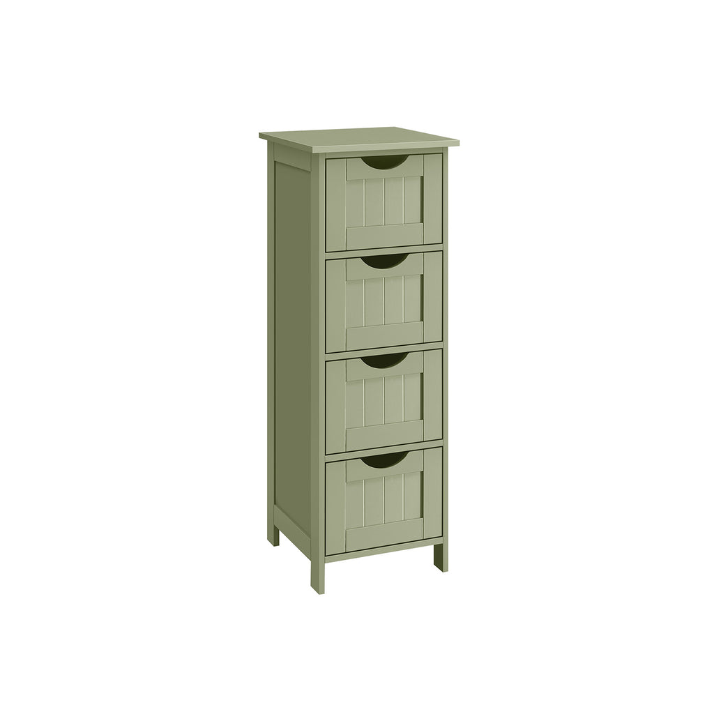 Badrumsskåp - 4 lådor - 30 × 30 × 82 cm - Laurel Green