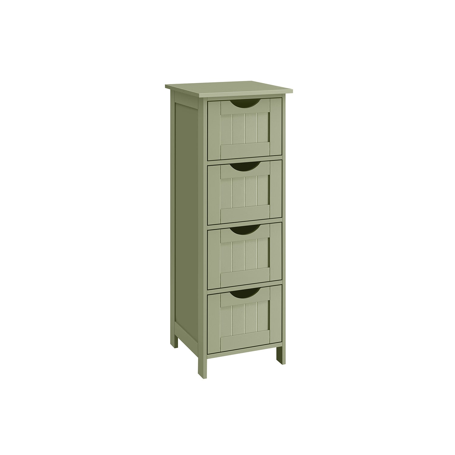 Badrumsskåp - 4 lådor - 30 × 30 × 82 cm - Laurel Green