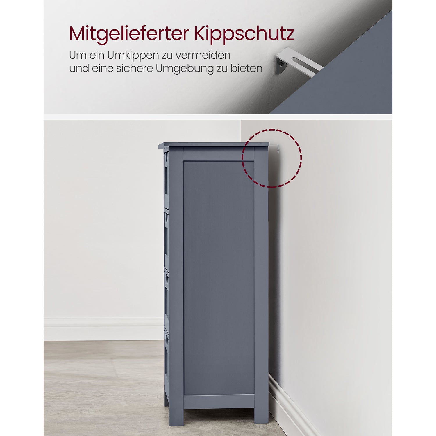 Sidoskåp - med 4 lådor