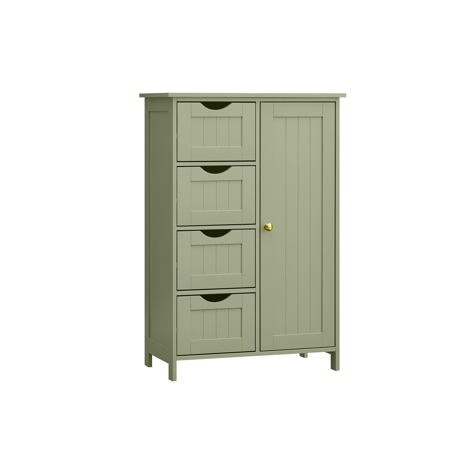 Badrumsskåp - 4 lådor - 30 × 55 × 82 cm - skoggrön