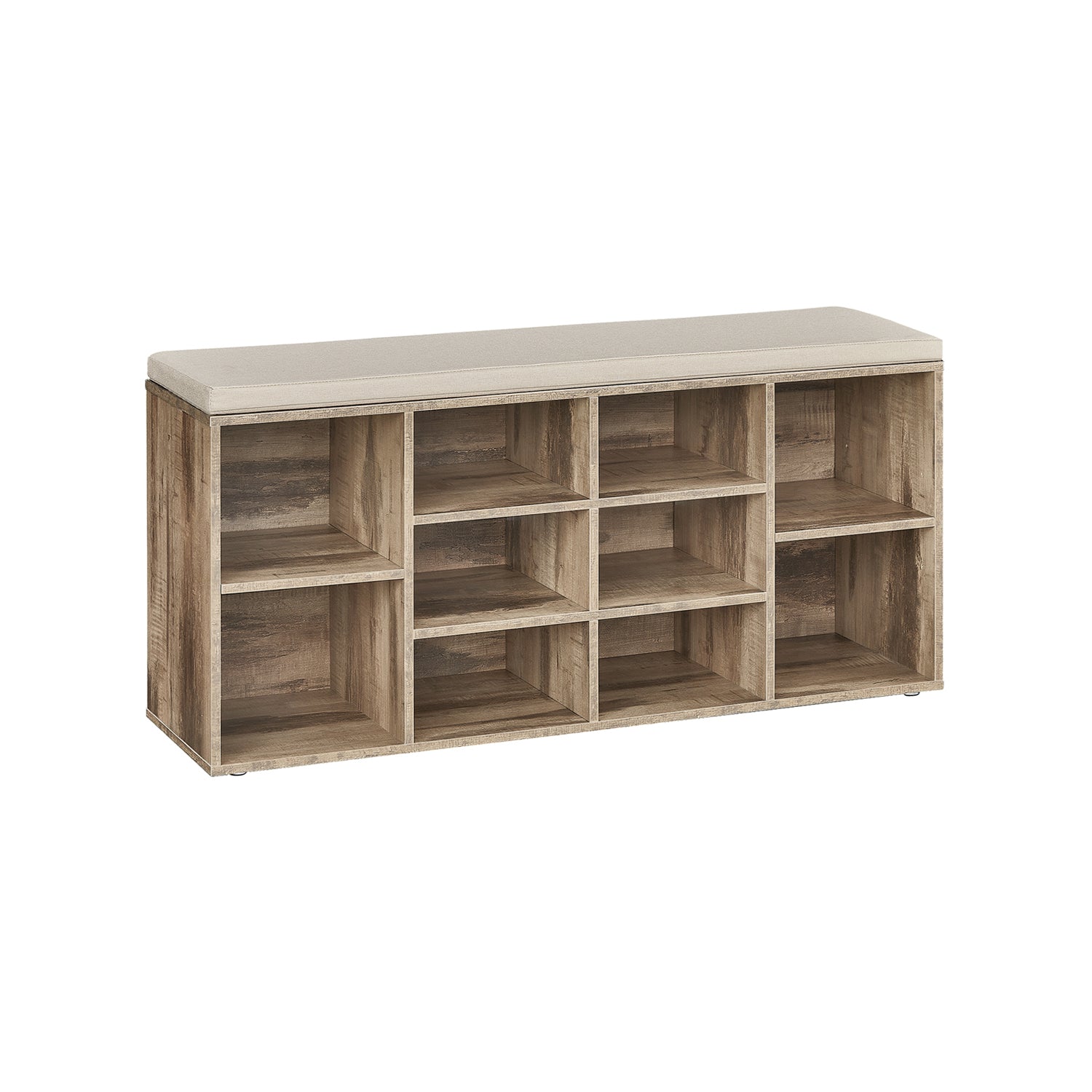 Shoe Rack med sittplatser - 30 × 104 × 48 cm - Camelbruin