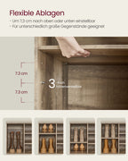 Shoe Rack med sittplatser - 30 × 104 × 48 cm - Camelbruin