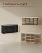 Shoe Rack med sittplatser - 30 × 104 × 48 cm - Camelbruin