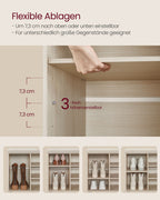 Shoe Rack med säte - 30,3 × 104 × 48 cm - naturlig beige