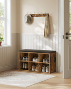 Sko rack med säte 30 x 87 x 48 cm vintage brunt pris