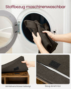 Sko rack med säte 30 x 87 x 48 cm vintage brunt pris