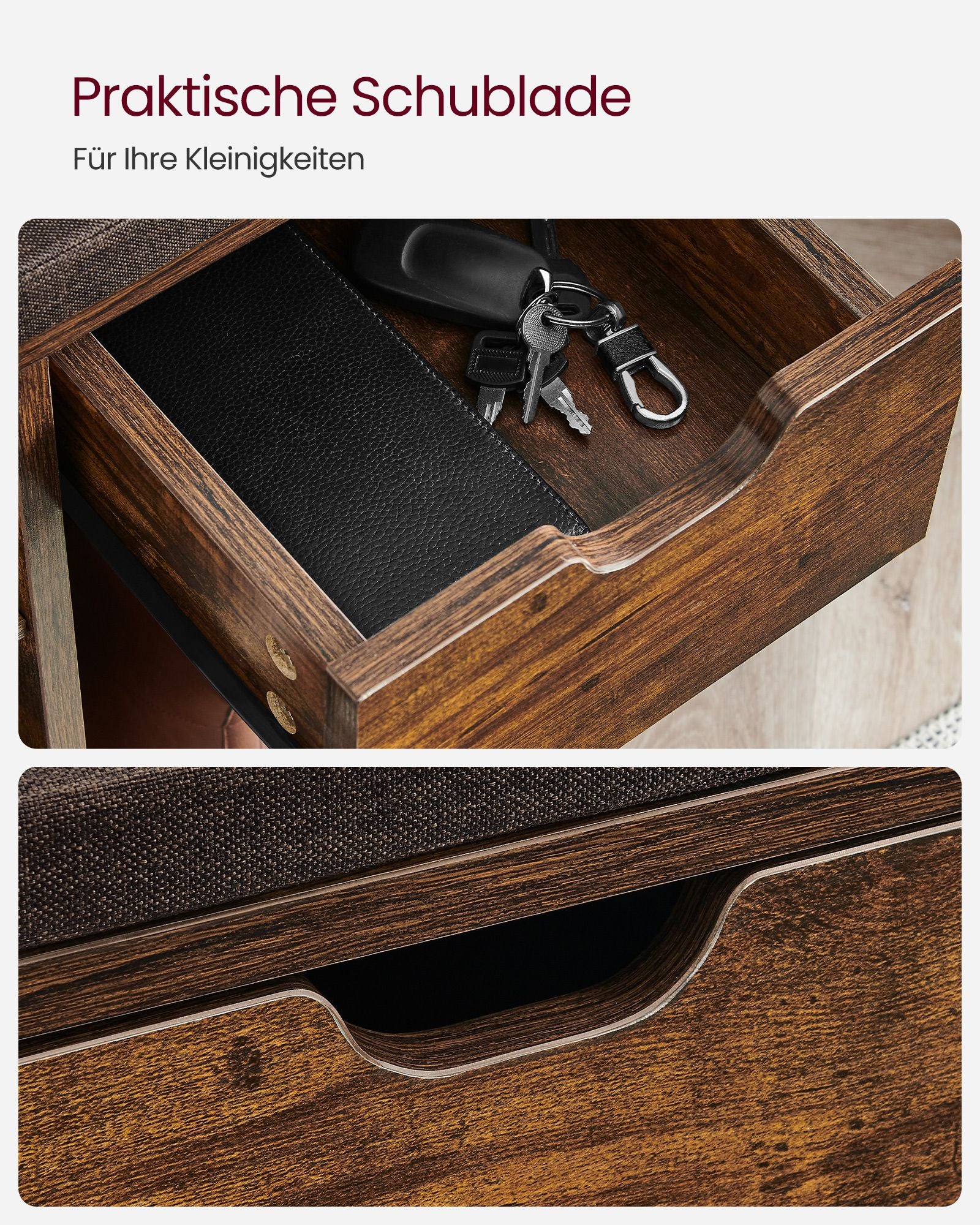 Shoe Bank - med låda - Vintage Brown Brown